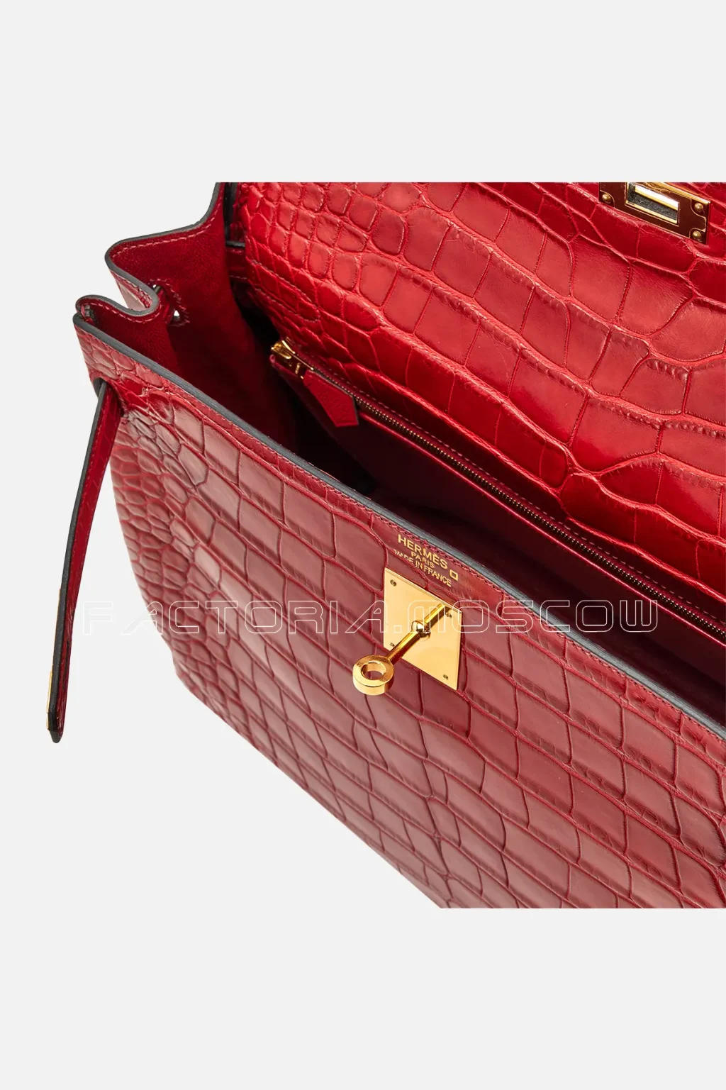Hermès Kelly Retourne 35 Matte Alligator Colour Rouge H GHW