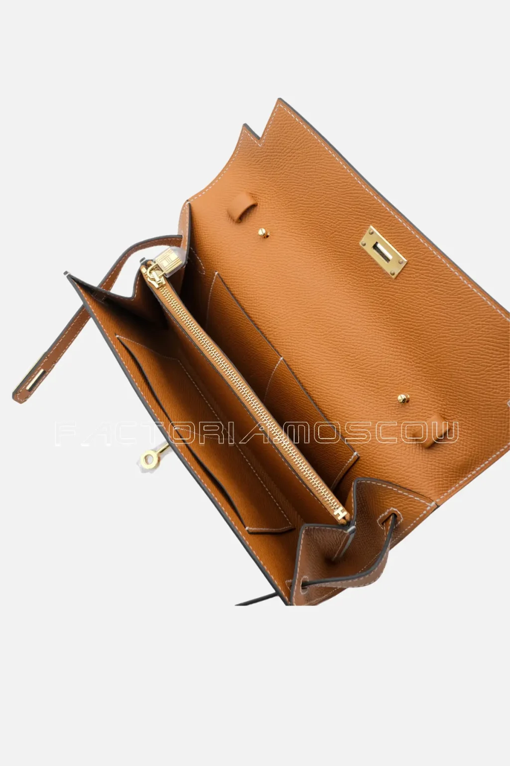 Hermès Kelly To Go Wallet Toffee Epsom GHW