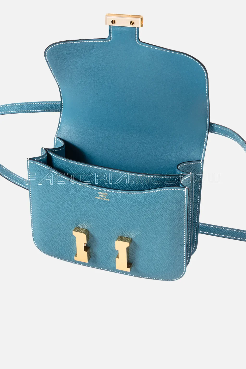 Hermès Constance 18 Epsom Bleu Jean GHW