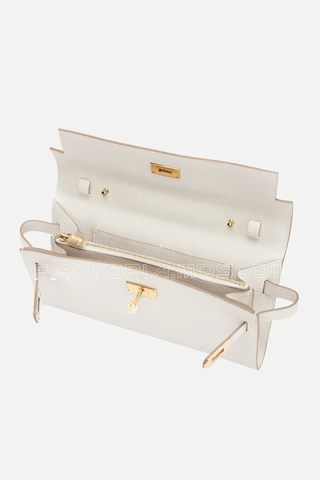 Hermès Kelly To-Go Wallet Gris Pale Epsom GHW