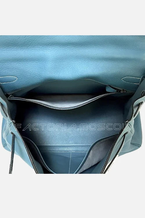 Hermes Kelly Retourne 35 Taurillon Clemence Colour Bleu Jeans PHW
