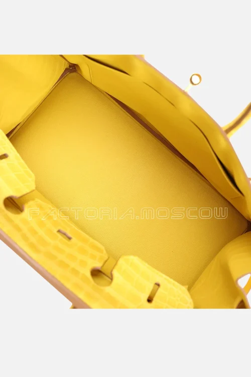 Hermès Birkin 35 Matte Porosus Crocodile Colour Mimosa GHW