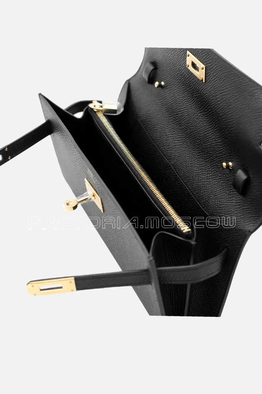 Hermès Kelly To-Go Wallet Black Epsom GHW