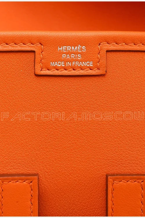 Hermes Jide Elan 29 Clutch Swift Orange Hardware Leather