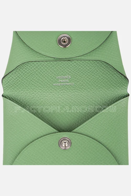 Hermes Bastia Change Purse Epsom leather Vert Criquete