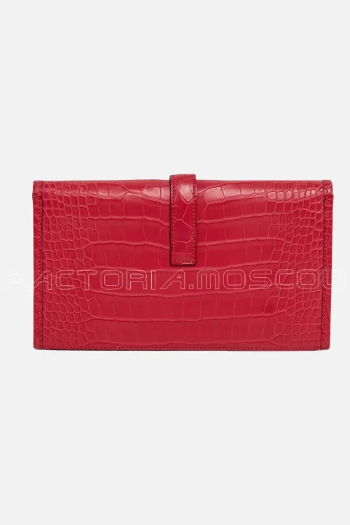 Hermes Jide Elan 29 Clutch Alligator matte Rose Mexico Hardware Leather