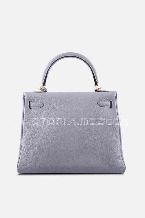 Hermès Kelly Retourne 25 Togo Colour Blue Glacier GHW