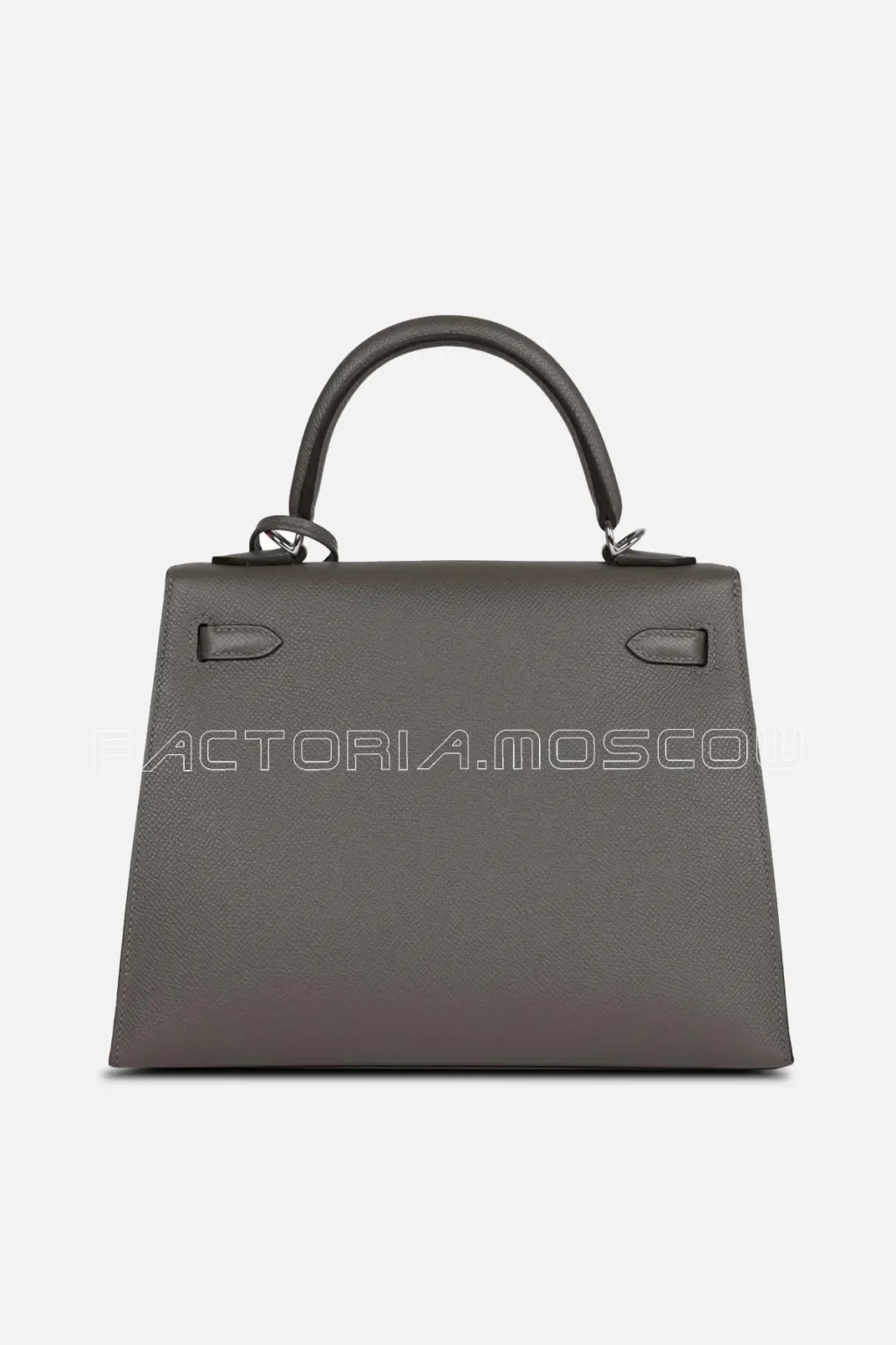 Hermès Kelly Sellier 25 Gris Meyer Epsom PHW