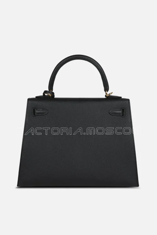 Hermès Kelly Sellier 25 Black Epsom GHW