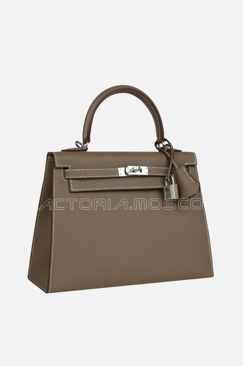 Hermès Kelly Sellier 25 Etoupe Epsom PHW