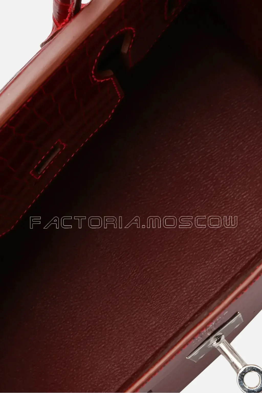 Hermes Birkin 30 Shiny Rouge Vif Porosus PHW