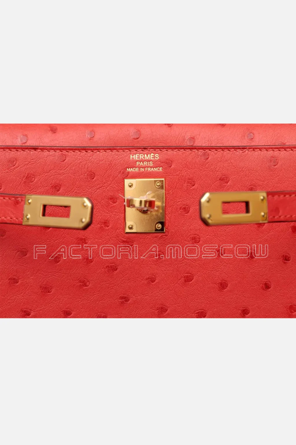 Hermes Kelly Sellier 25 Bougainvillier Ostrich Leather GHW