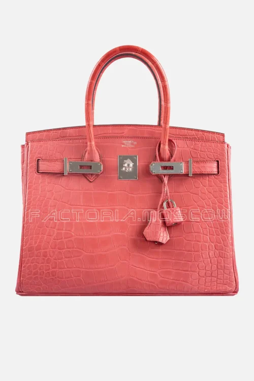 Hermes Birkin 30 Matte Bougainvillier Alligator PHW