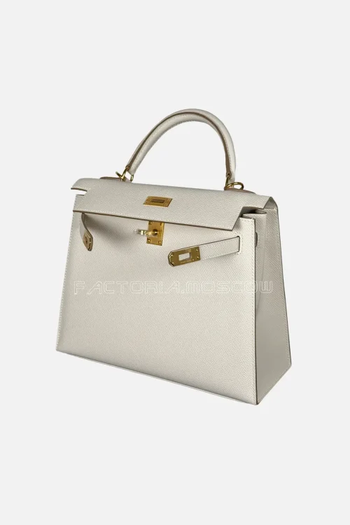 Hermes Kelly Sellier 25 Epsom Colour Craie Hardware GHW
