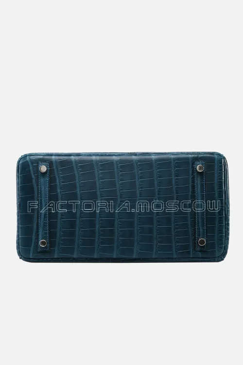 Hermes Birkin 30 Matte Blue de Malte Alligator PHW