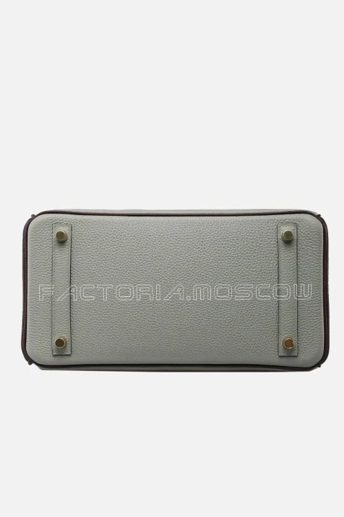 Hermes HSS Birkin 30 Gris Mouette & Raisin Togo Brushed GHW