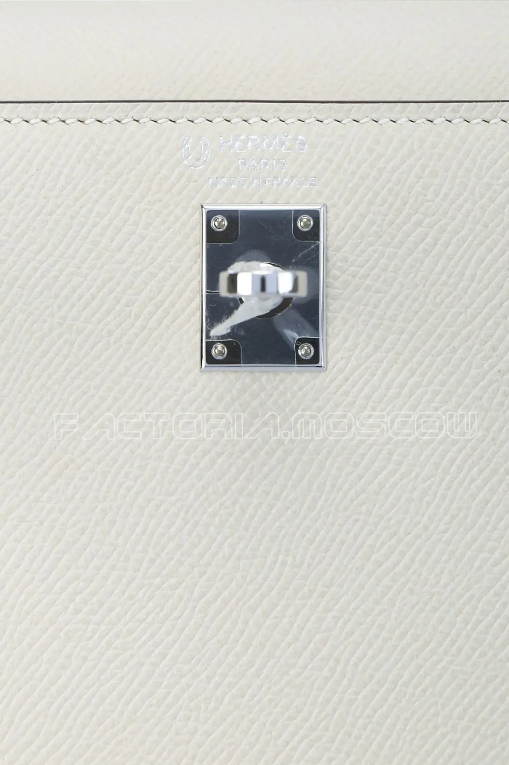 Hermes Kelly Sellier 25 Special order HSS Epsom Craie/Etoupe PHW