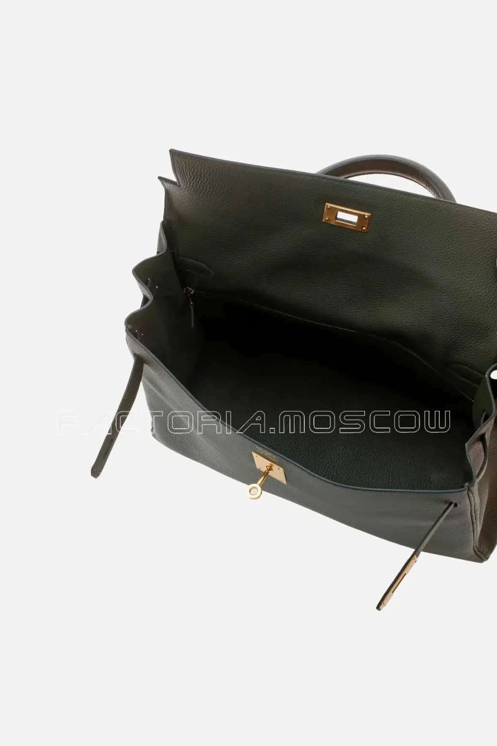 Hermès Kelly Retourne 35 Togo Colour Vert Olive GHW