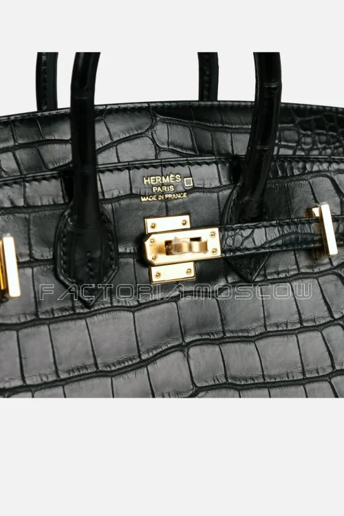 Hermès Birkin Sellier 20 Black Matte Alligator GHW