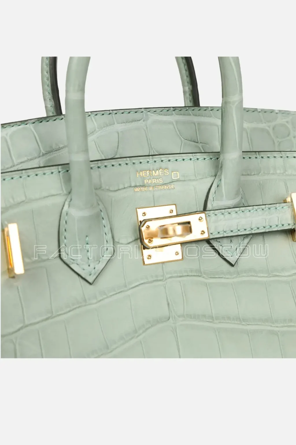 Hermès Birkin Sellier 20 Vert D'eau Matte Alligator GHW