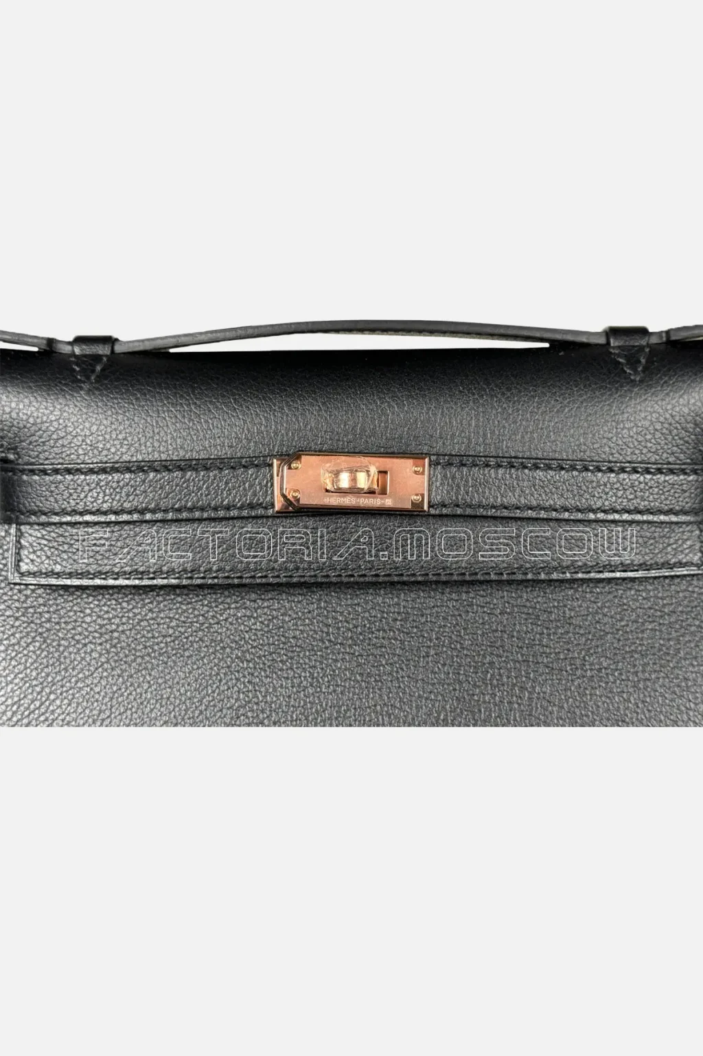 Hermès Kelly Pochette Evercolor Colour Black RGHW