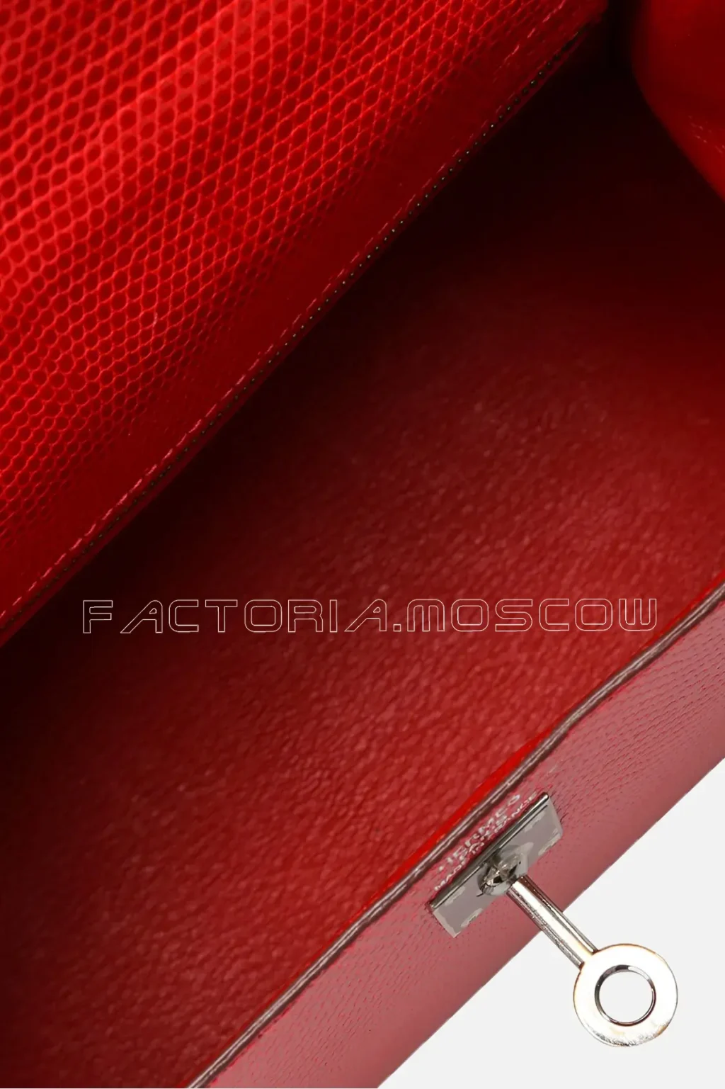 Hermes Kelly 25 Sellier Rouge H Lizard PHW