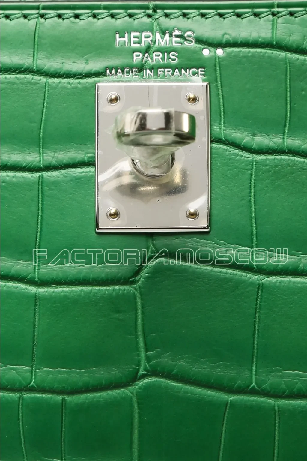 Hermes Kelly Retourne 25 Crocodile Niloticus matte Cactus PHW
