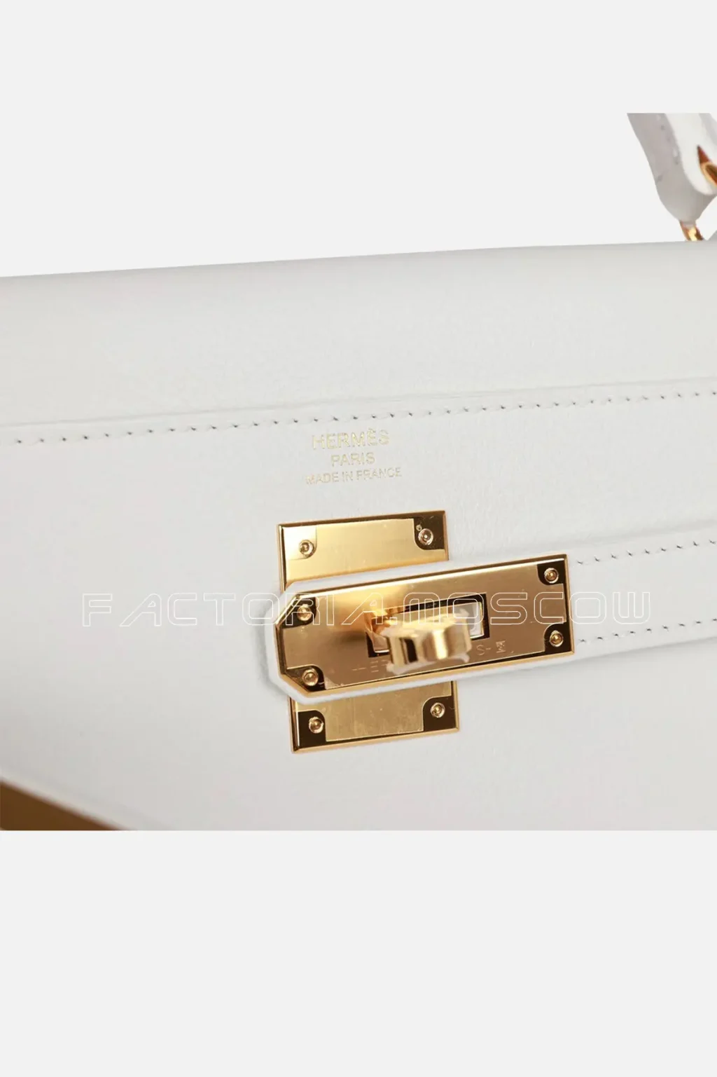 Hermès Kelly Retourne 28 New White Evercolor GHW
