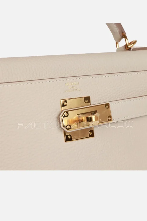 Hermès Kelly Retourne 28 Craie Togo GHW