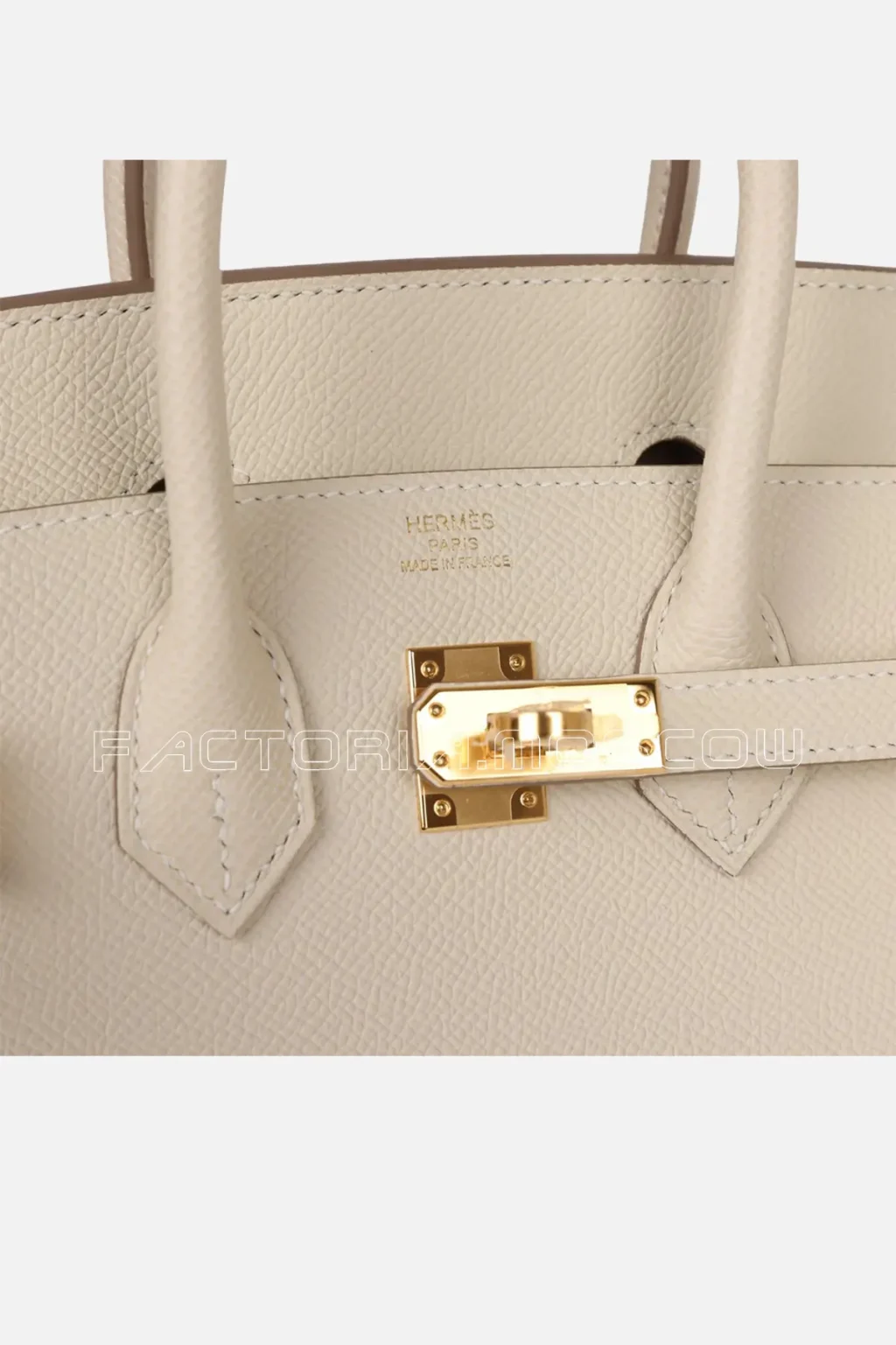 Hermès Birkin Sellier 25 Craie Epsom GHW