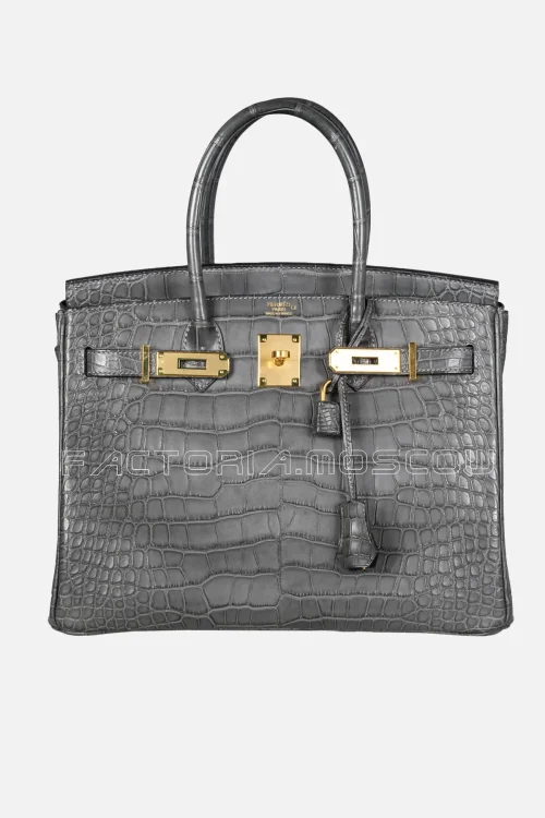 Hermes Birkin 30 Graphite Matte Alligator GHW