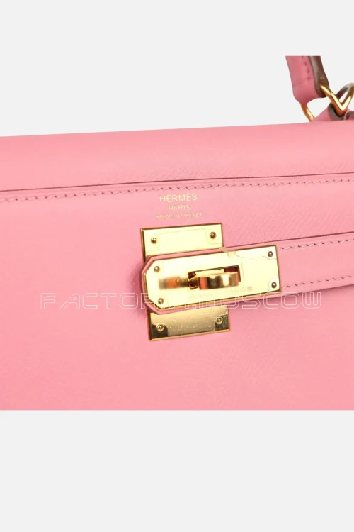 Hermès Kelly Sellier 28 Rose Confetti Epsom GHW