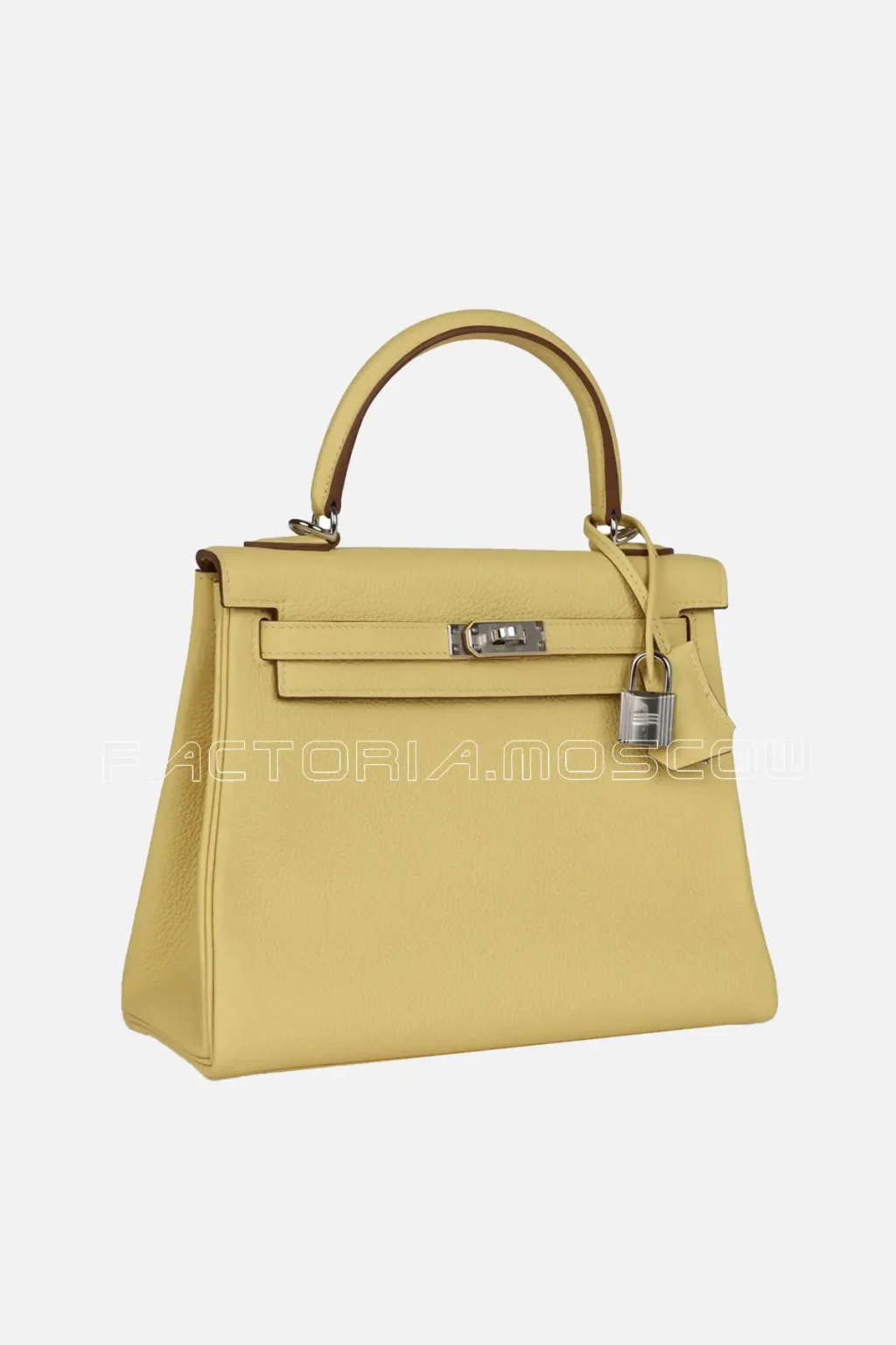 Hermès Kelly Retourne 25 Jaune Poussin Togo PHW