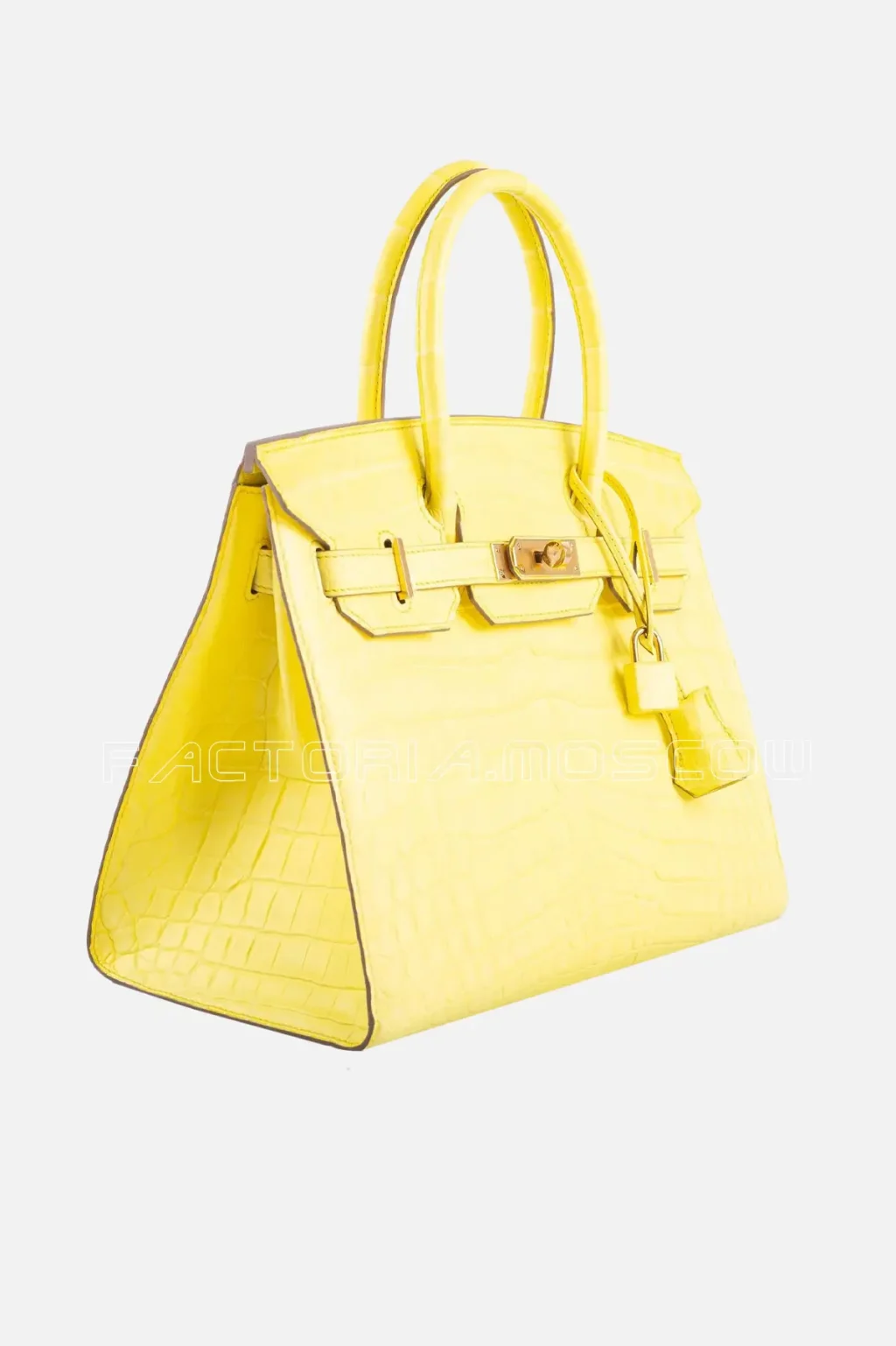 Hermes Birkin 30 Sellier Jaune Citron Matte Niloticus Crocodile GHW