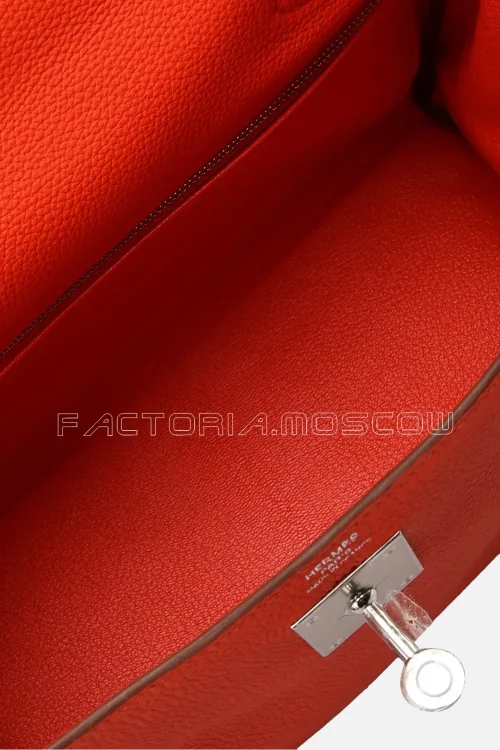 Hermes Kelly 28 Retourne Capucine Togo PHW