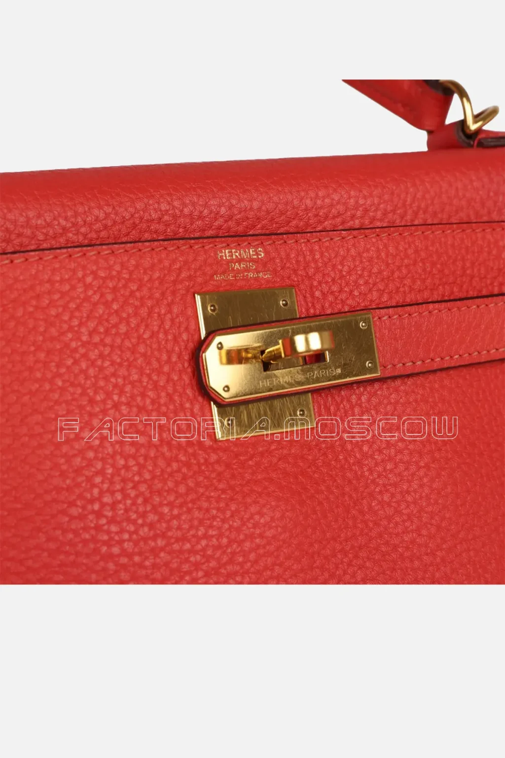 Hermès Kelly Retourne 28 Rouge Pivoine Togo GHW