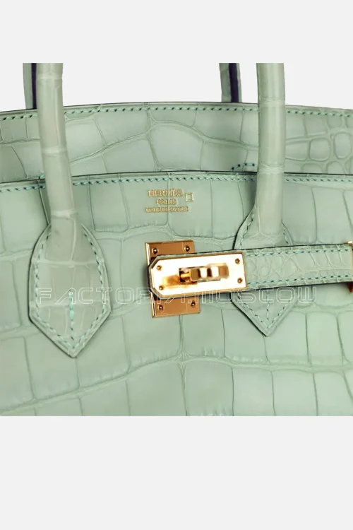 Hermès Birkin 25 Vert D'Eau Matte Alligator GHW