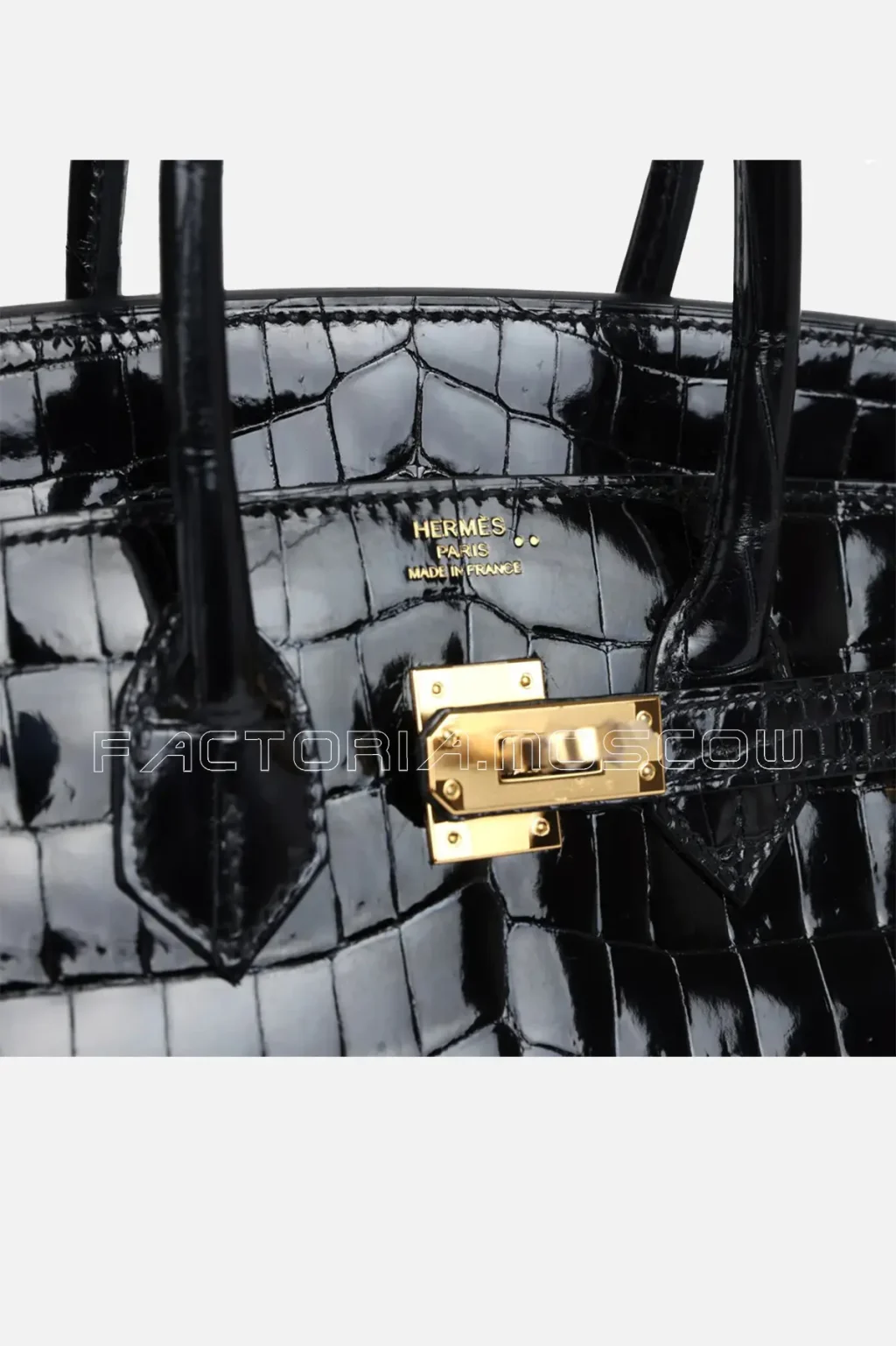 Hermès Birkin 25 Black Shiny Niloticus Crocodile GHW