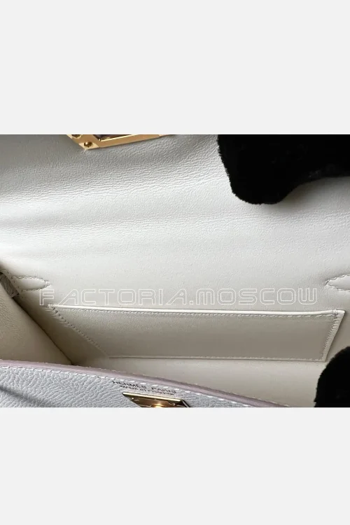 Hermes Kelly Mini 20 Epsom Colour Craie GHW