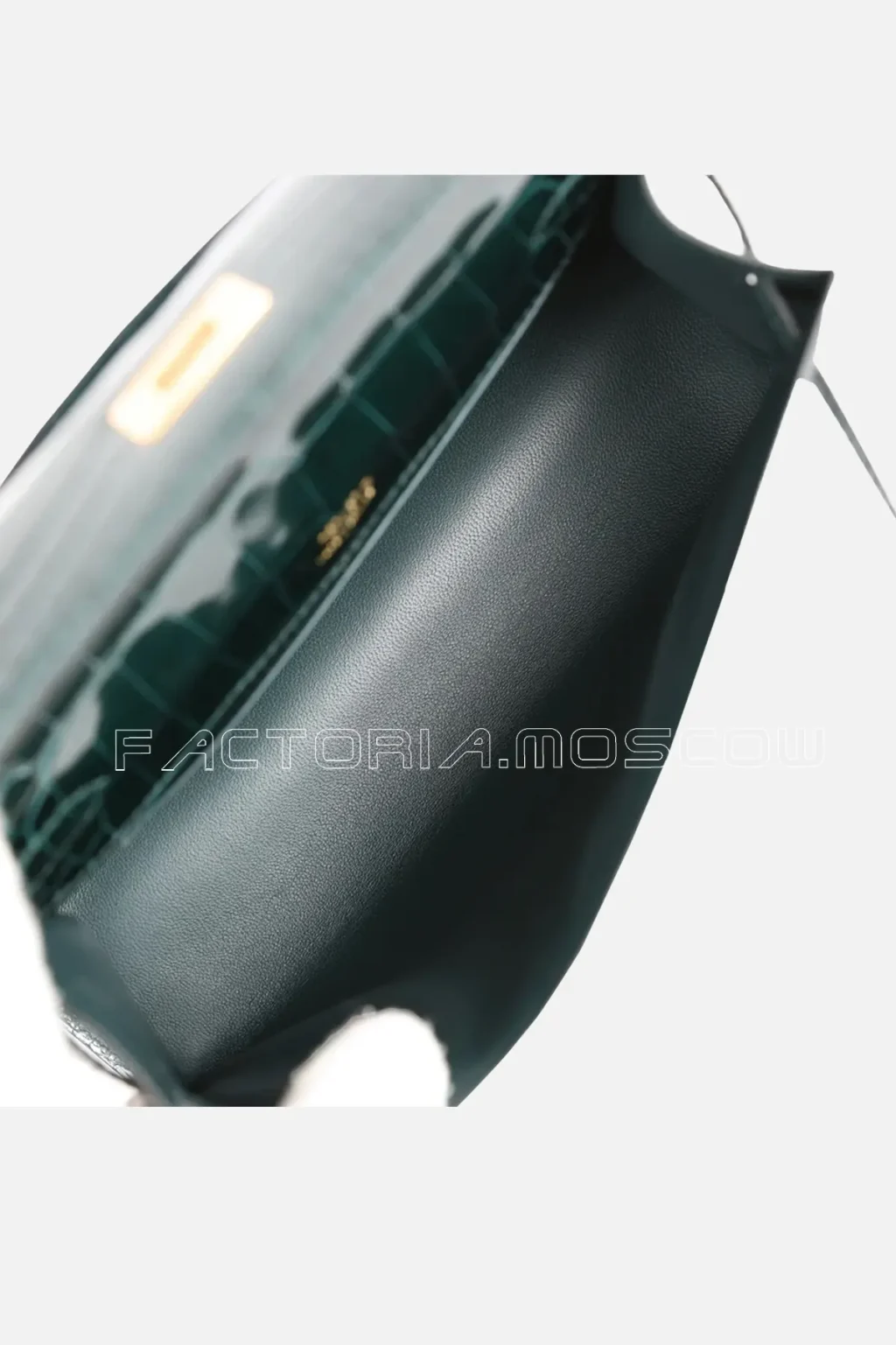 Hermès Kelly Pochette Shiny Alligator Colour Vert Cypress GHW