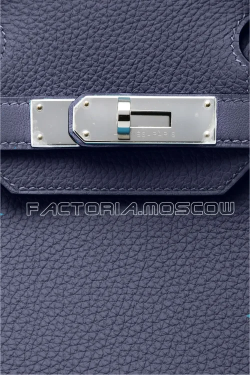 Hermes Birkin Gillies 30 Togo/Swift Colour Blue Encre PHW