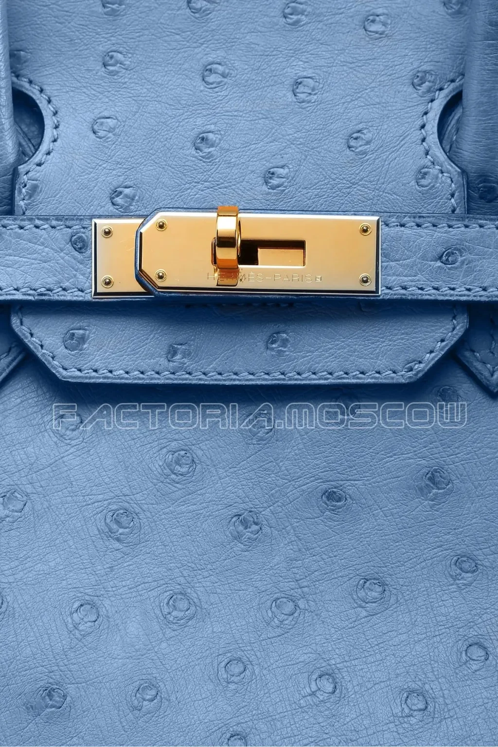 Hermes Birkin 30 Ostrich Blue Azur GHW