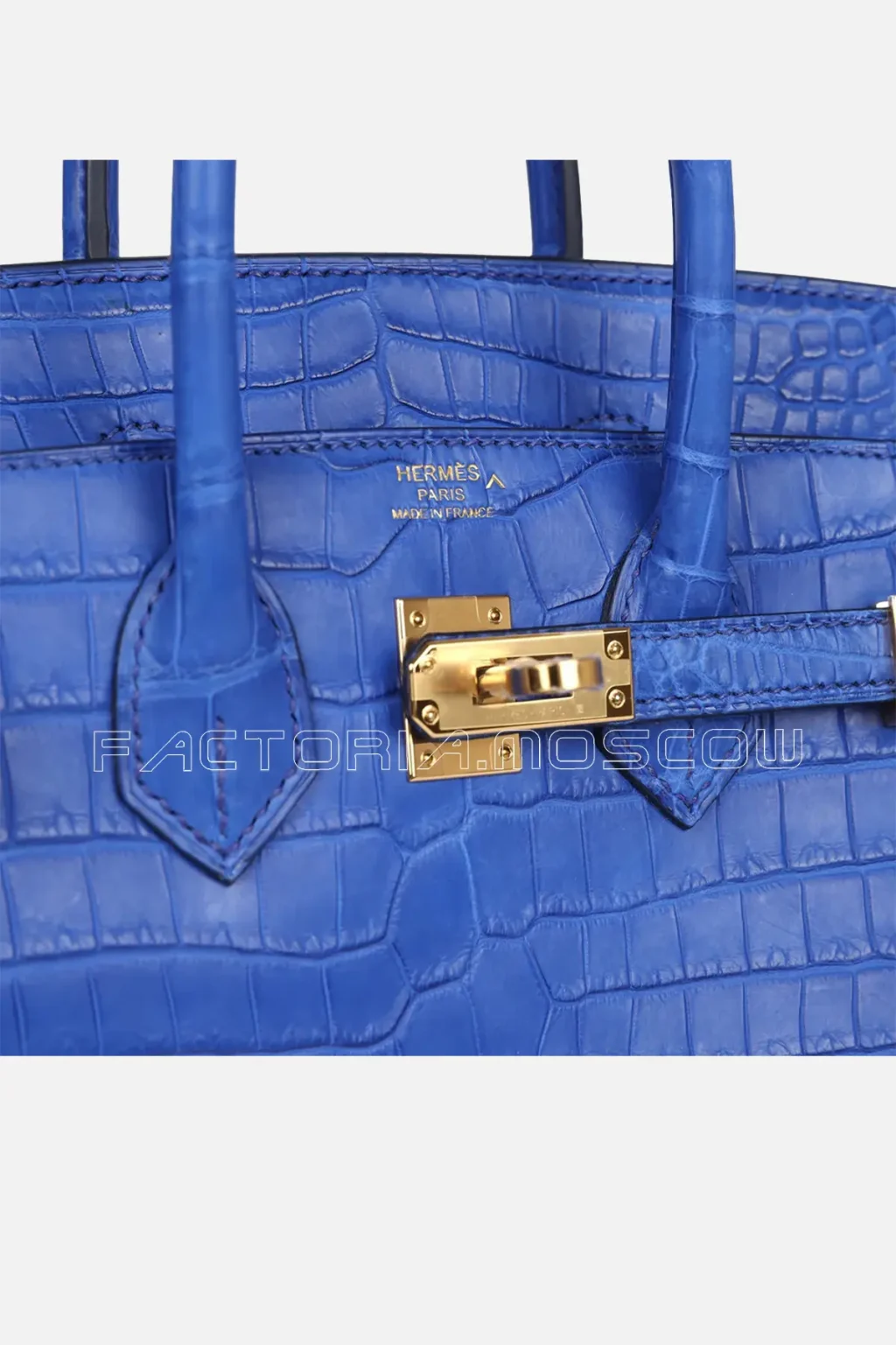 Hermès Birkin 25 Bleu Royal Matte Porosus Crocodile GHW