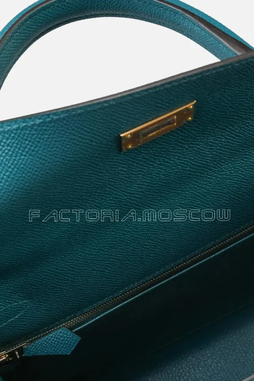 Hermes Kelly Sellier 28 Vert Bosphore Epsom GHW