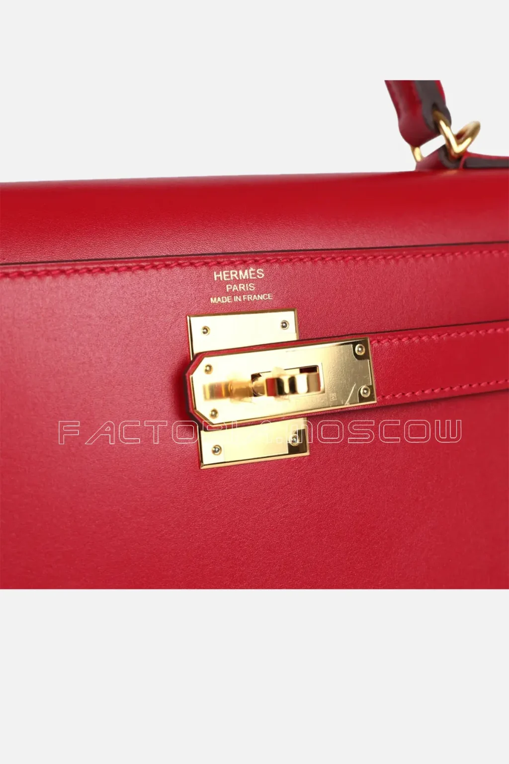 Hermès Kelly Sellier 28 Rouge Vif Tadelakt GHW