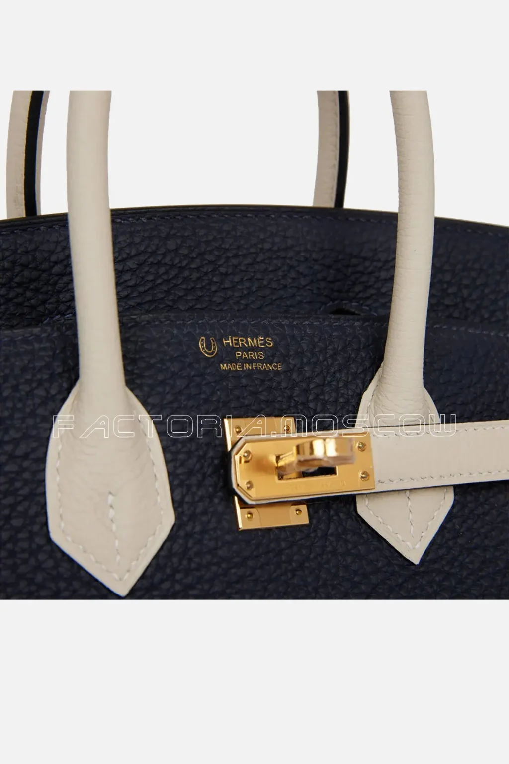 Hermès Special Order (HSS) Birkin 25 Bleu Nuit and Craie Togo GHW