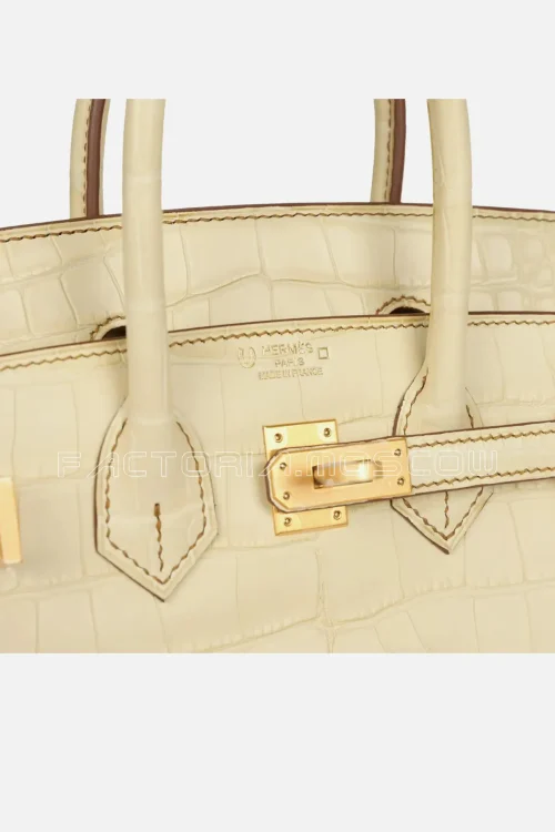 Hermès Special Order (HSS) Birkin 25 Vanille Matte Alligator Brushed GHW