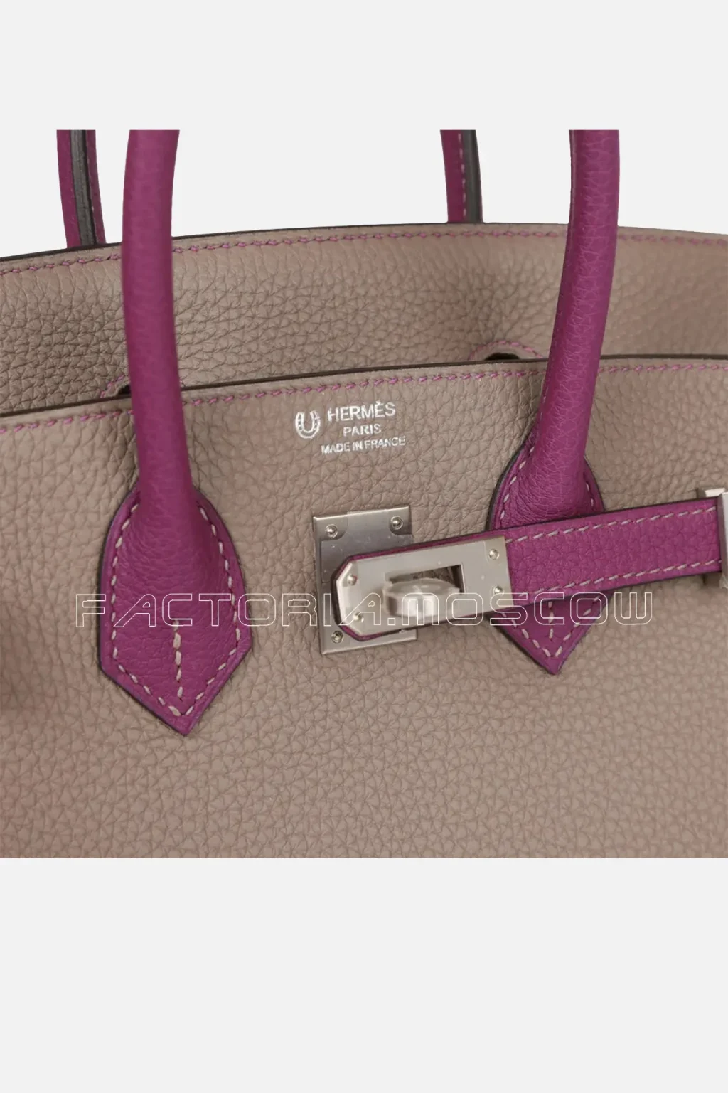Hermès Special Order (HSS) Birkin 25 Gris Asphalte and Anenome Togo Brushed PHW