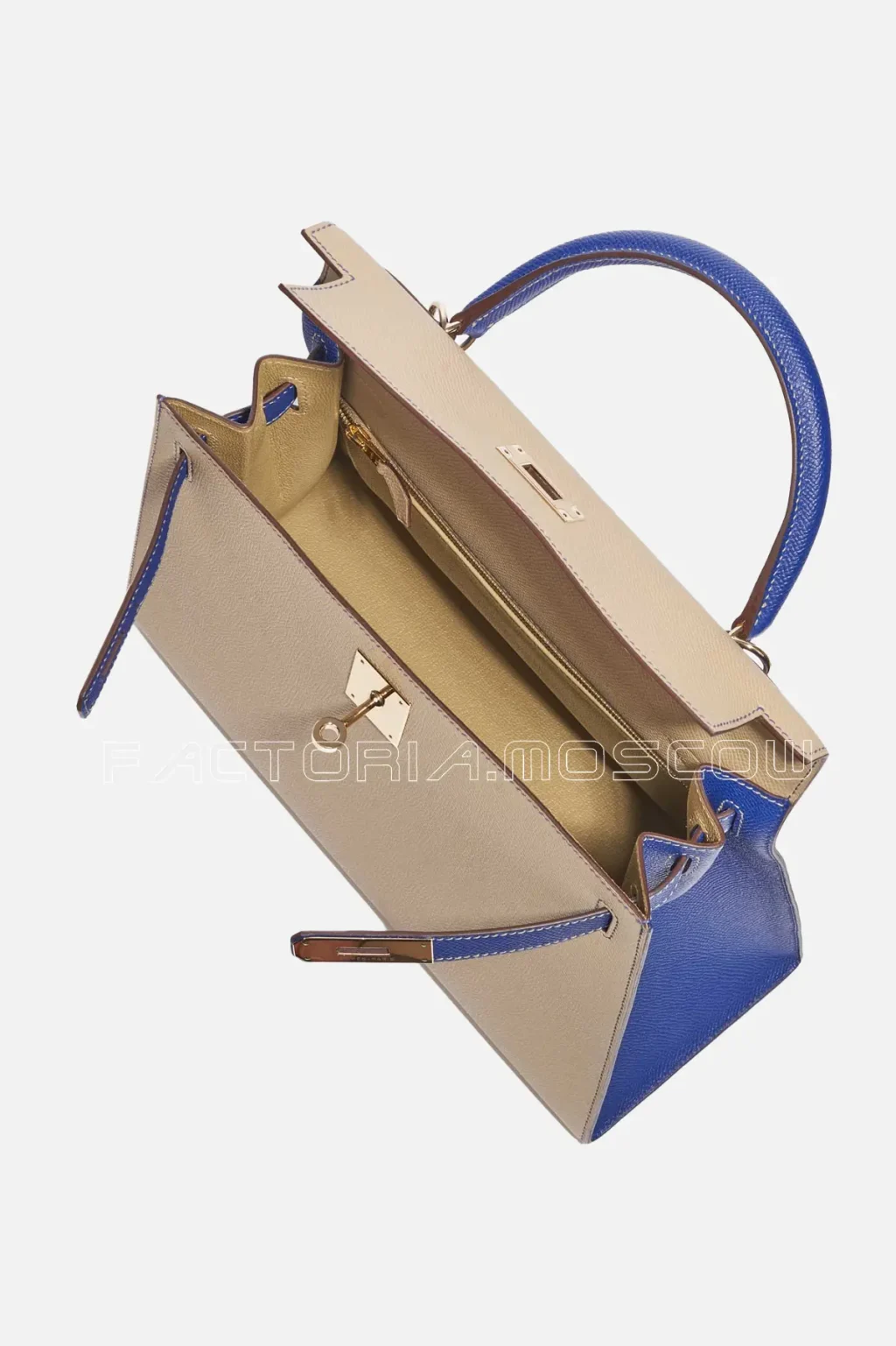 Hermès Kelly Sellier 28 HSS Epsom Trench/Blue Electrique GHW