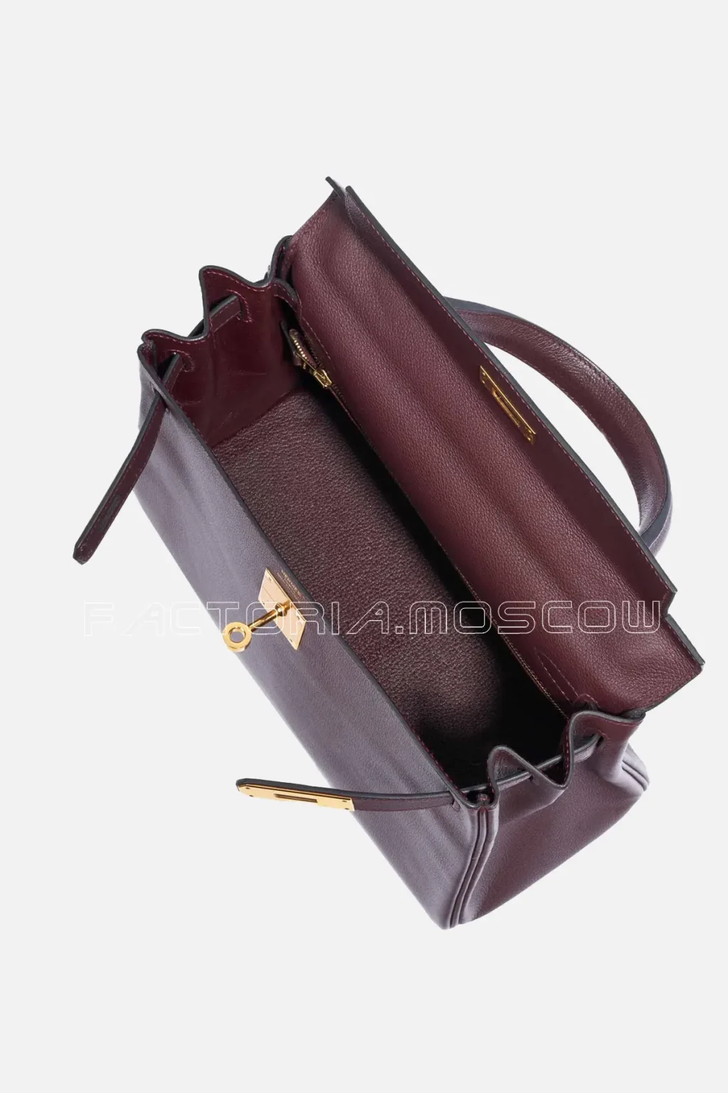 Hermès Kelly Retourne 28 Evercolor Prune GHW